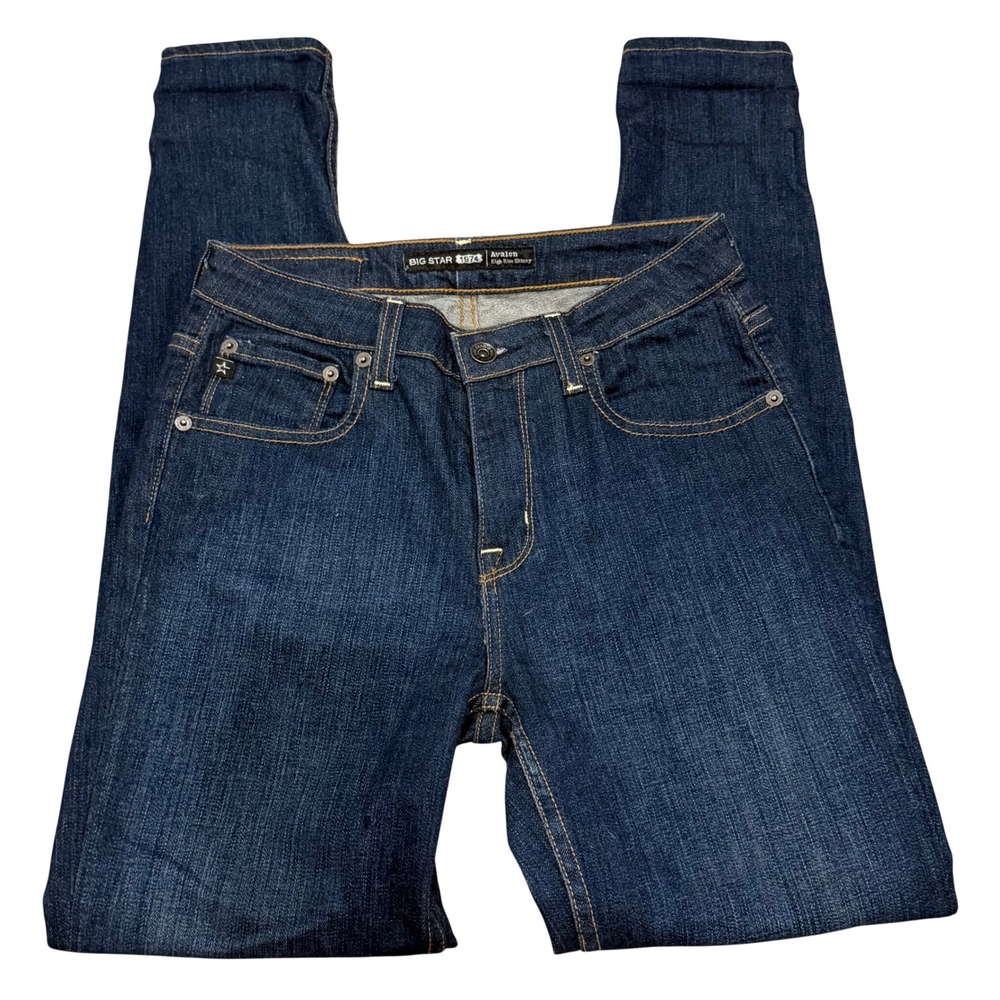 Big Star 1974 Avalon High Rise Skinny Jeans Dark Wash Indigo Size 27